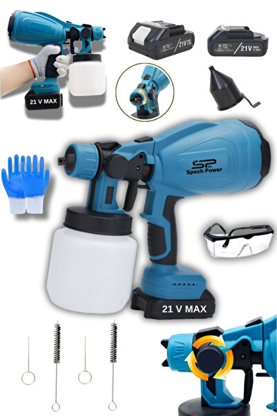 Spech Power Çİft Akülü Boya Tabancası Yüksek Basınçlı İlaçlama ve Boya Makine...