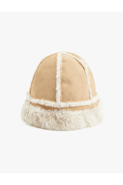 Koton Plush Detailed Bucket Hat