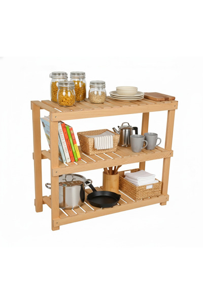 Sedefira Ahşap Mutfak Rafı, Mutfak Düzenleyici,Mutfak Tereği, Ayakkabılık, Saksılık, Banyo Rafı