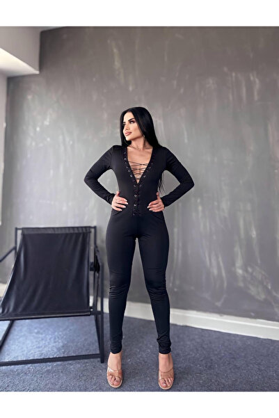 Pretty women's jumpsuit with drawstring