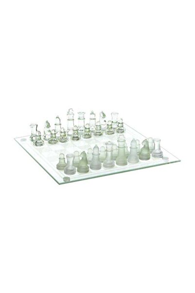 Generic Rhode Island Novelty Glass Chess Set 10 inch