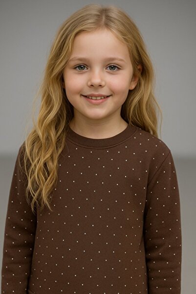 Yalçınoğlu Kids 3-6 Years Old Stone Embroidered Pocketed Fabric Set – Children's Tracksuit Set with Stones on the Front and Back