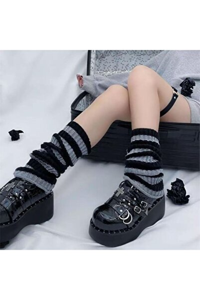 Karakedi Striped Loose Winter Thick Leggings