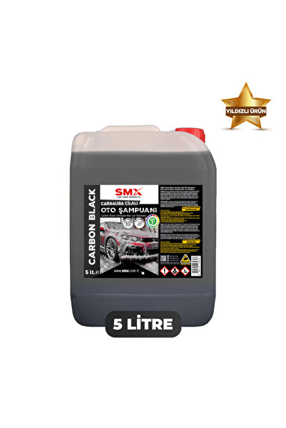 SMX Carbon Black Carnauba Cilalı Siyah Oto Şampuanı 5 Litre, Ph Nötr