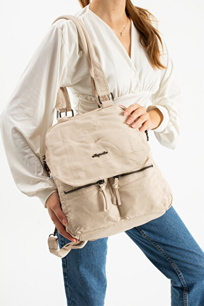 Çanta Trend Washable Leather Shoulder and Backpack Kcx1015