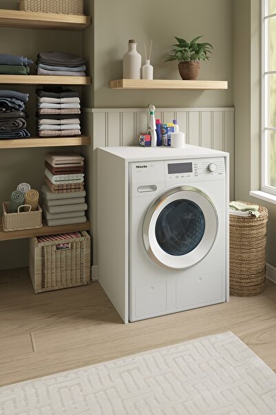DEKORFİM Washing machine cover, white-oak, 67x65x90cm