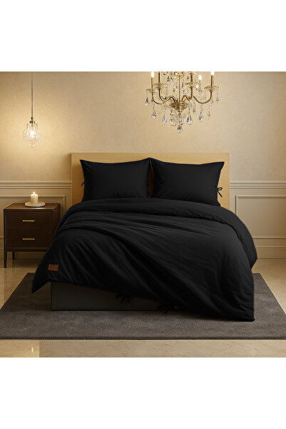 Sabia 100% Cotton 62 Thread Count 200X200 cm +37 cm Height Suitable Elastic Fitted Sheet King Size Duvet Cover Set