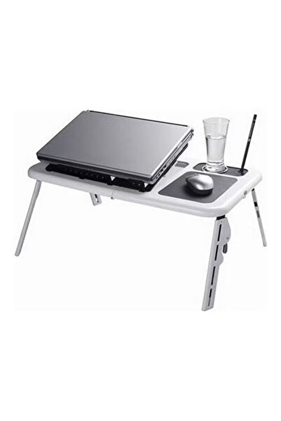Generic Portable E-Stand Laptop Cooling Stand, 1.49 kg, White/Black