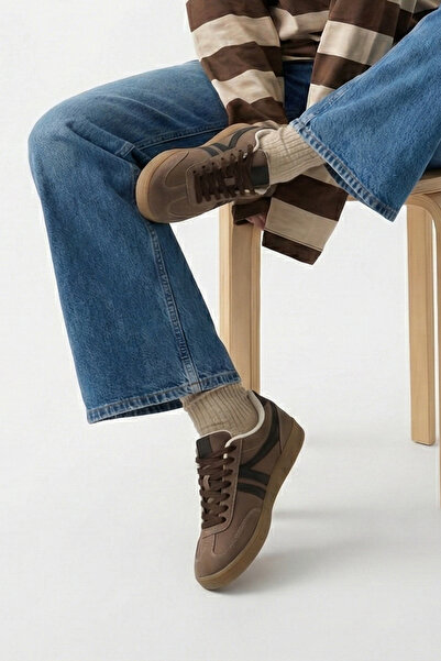 Marjin Women's Sneaker Lace-Up Flat Sole Sports Shoes Tiyone Mink