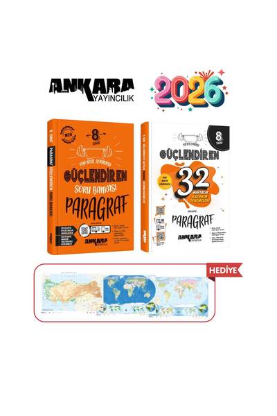 Ankara Yayıncılık 8.SINIF GÜÇLENDİREN PARAGRAF SORU BANKASI - 32 HAFTALIK PAR...