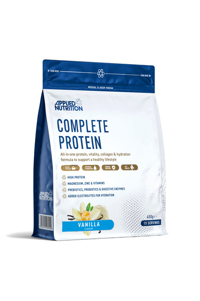 applied nutrition Complete Protein powder, Vanilla, 450 GM, Immune support, Support Muscle Growth