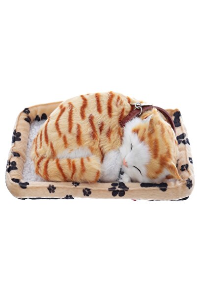 Recostore Pisica cu cosulet, doarme, miauna si da din coada, 25x16 cm