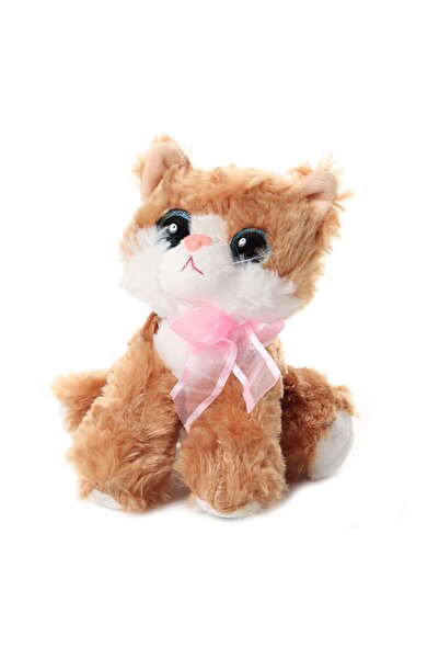 Recostore Jucarie de plus, pisicuta cu sunet, portocalie, 25x15 cm, REC1901