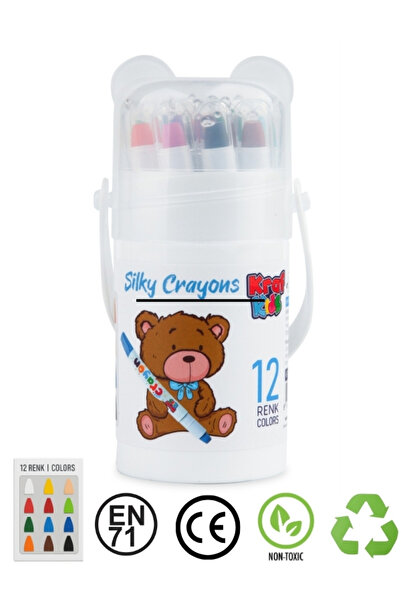 KRAF Kids Pastel Crayon Silky Crayon 12-Pack