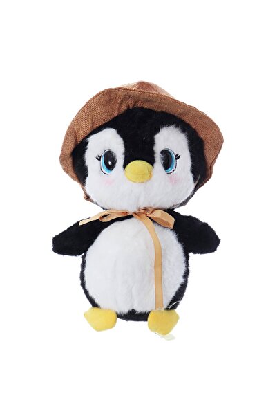 Recostore Jucarie de plus pinguin cu palarie,20 cm,
