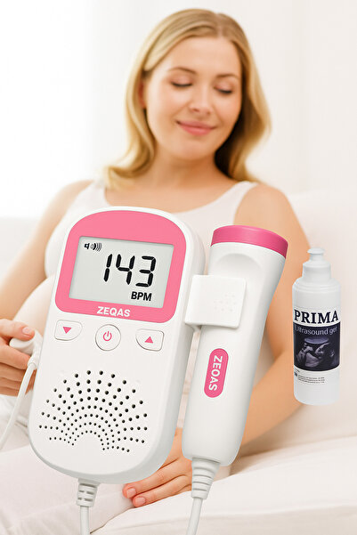 ZEQAS Fetal Doppler for Pregnant Women, Listen to Baby's Heartbeat, Gel Included, Radiation Free, 2.5 MHz