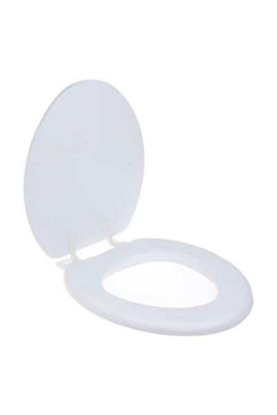 OEM Toilet seat V-shaped, soft padding, white, 36.8x42.6 cm