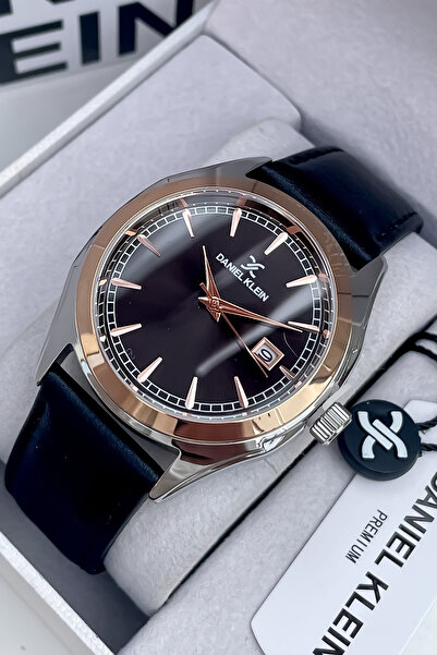 Daniel Klein Steel Case Leather Band Men's Wristwatch