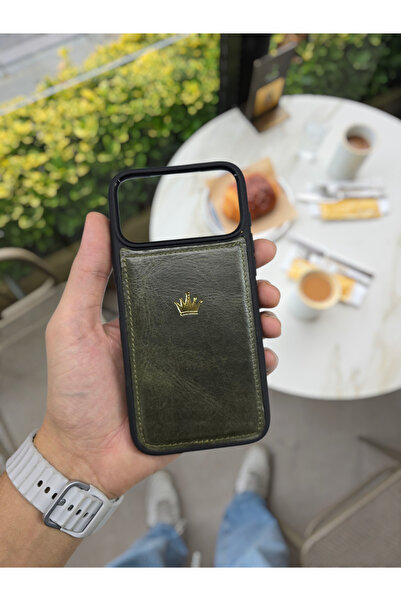 Visso leather İphone 17 PRO Model Tam Uyumlu Hakiki Deri Kişiye Özel İsimli T...
