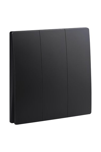 Legrand RACO Mallia Senses Switch Matt Black Screw Terminals 16A 250V Pack of 5 (3-Gang 2-Way)