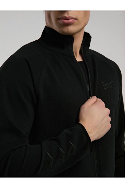EVERLAST Ever Relaxed Regular Black High Collar Men's Full Zip Sweatshirt