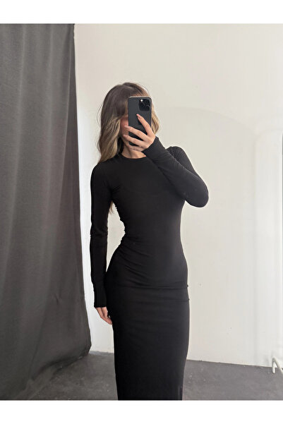 nona butik Φόρεμα Hazel Basic - Μαύρο