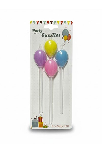 Magique Party Balon Şeklinde Pasta Mumu 4lü
