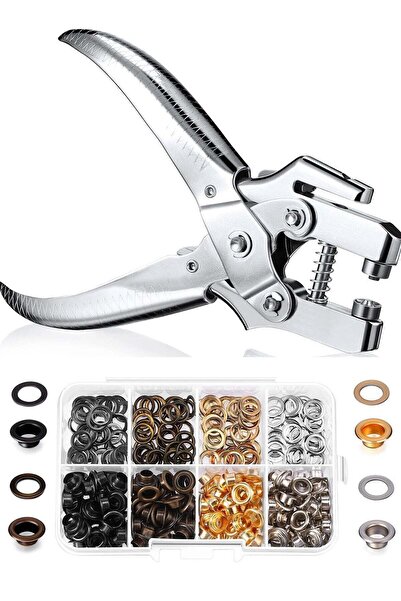 Generic 3/16 Inch Grommet Tool Kit - Eyelet Plier Set with 200 Grommets for Shoes, Clothes, Bags