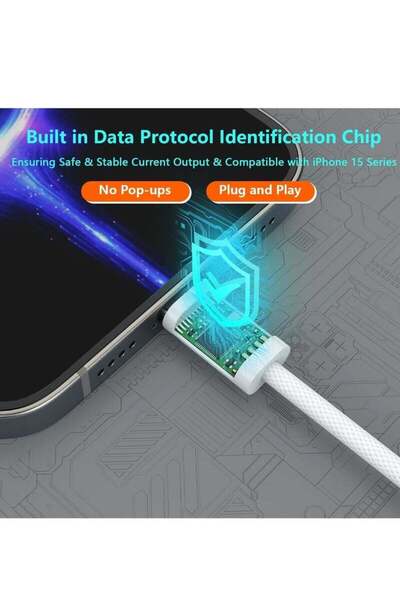 Generic USB-C to Lightning Adapter (USB-C Male to Lightning Female) 60W PD, 480Mbps - for iPhone 15/15 Pro/1