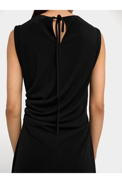 PARFOIS Drapeli Midi Elbise