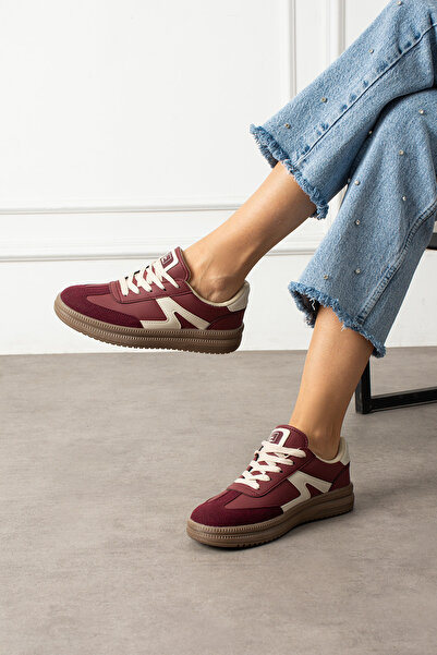 eformoda by emre yılmaz Burgundy Unisex Women's Casual Sneaker Soft-Soled Sports Shoes