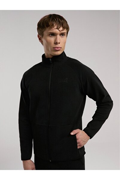 EVERLAST Ever Relaxed Regular Black High Collar Men's Full Zip Sweatshirt