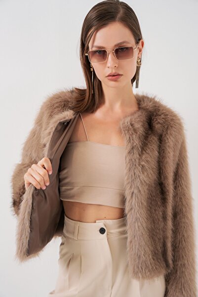 Hiccup Μπουφάν από ψεύτικη γούνα BDART Crop Fit