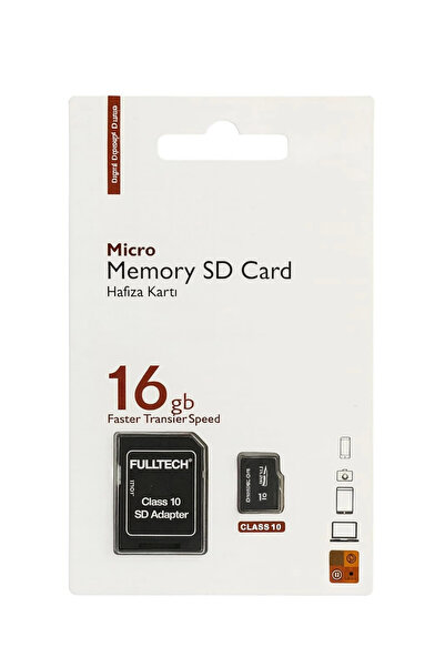 Blackbird Game Center Fulltech Ftmfd3 Micro Sd Card 16 Gb Class 10 U1 Memory Card