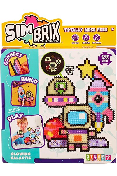 Brix Simbrix Theme Pack Glowing Galactic - 1500+ Brix, Creative STEAM Toy for Ages 5+