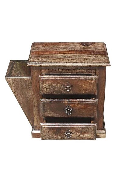 Bamena Wood Corcho Ahşap Komidin