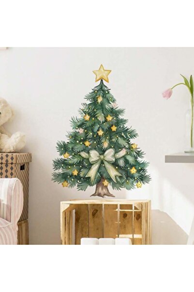 Inovius Sticker/Autocolant Craciun Brad cu Stelute 30x90cm - 661522