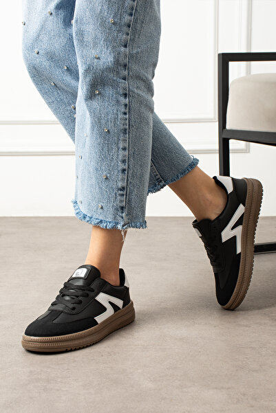 eformoda by emre yılmaz Black and White Unisex Women's Casual Sneaker Soft-Soled Sports Shoes