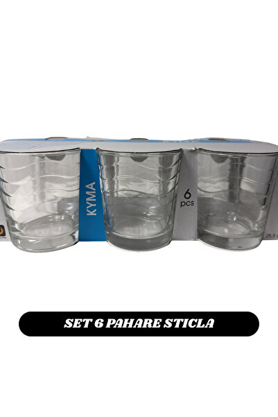 KYMA Set of 6 glass juice or whiskey glasses