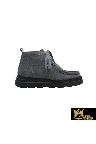 Zaim Kundura Women's Gray Genuine Suede Boots 505320061-1