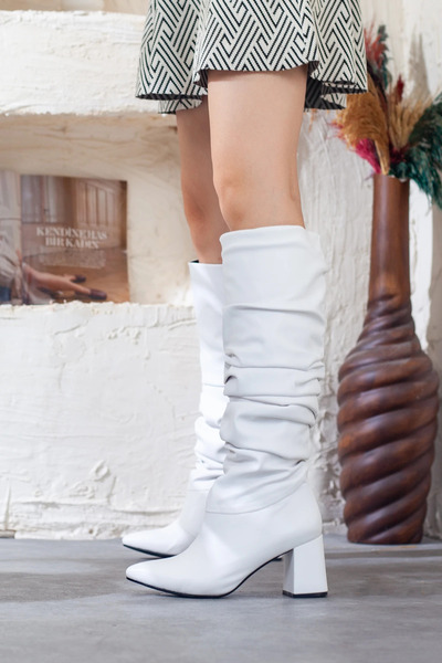 Adım Adım Cizme cu toc cu burduf pentru femei