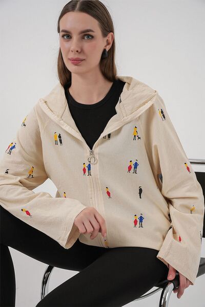 Hiccup BDART με κουκούλα Βαμβακερό μπουφάν με φερμουάρ και τσέπες