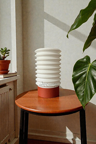 decory Wiraly Modern Simple Design Table Lamp, Pinterest Style Cozy Lampshade (Bioplastic) E27