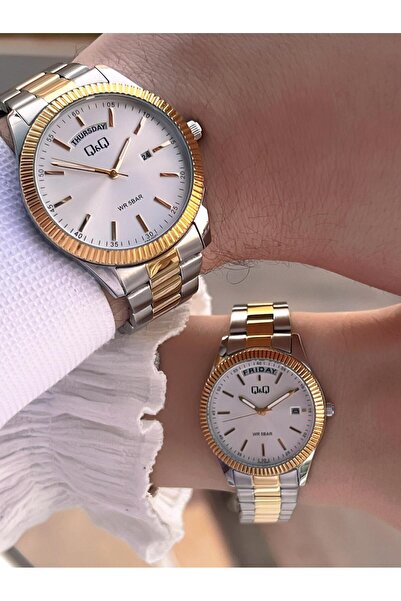 Q&Q Steel Cord 2 Years Warranty 3 Atm Water Resistant Wristwatch Special for Lovers and Couples Qq.Cf001.3