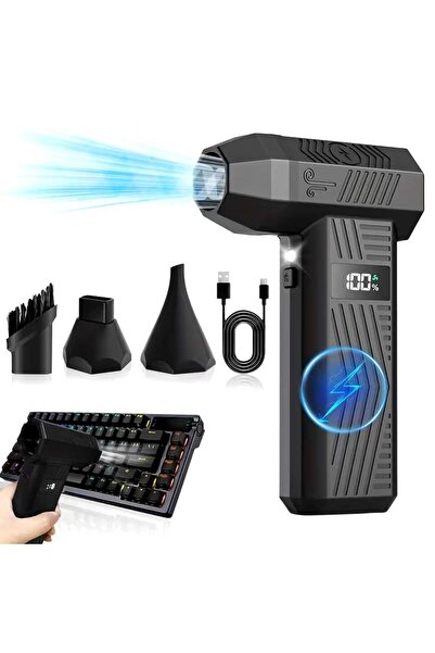 Generic Powerful 2-in-1 cordless air blower and handheld vacuum cleaner; surface dust removal blower with digital display and LED light.