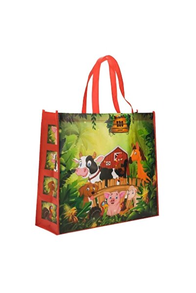 OEM Geantă PP cu animale de fermă și junglă 50x14x42cm