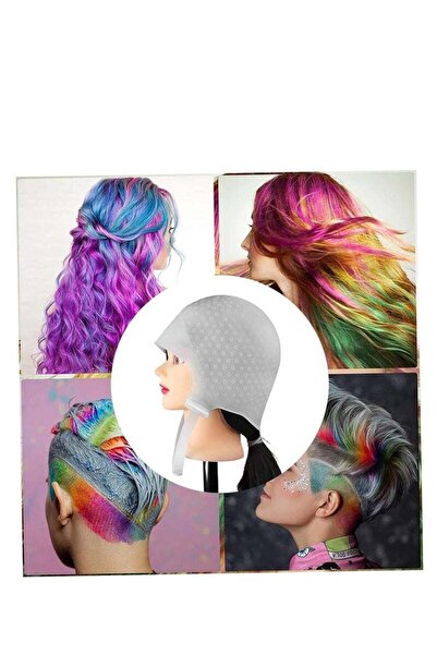 Generic Silicone Reusable Hair Coloring Cap with Poked Holes - Professional Highlighting Cap