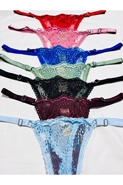 mendoza store Lace and Floral Thong 7 Color Set Panties