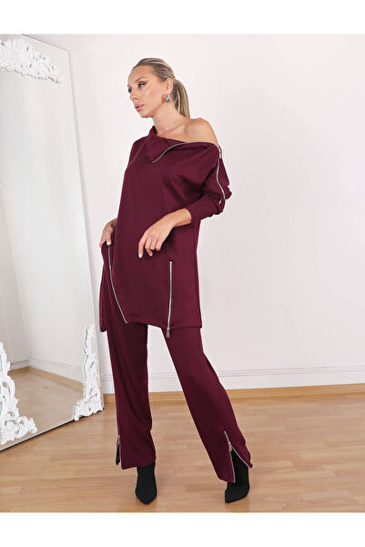 EL jadida Women's Zippered Modal Fabric Set