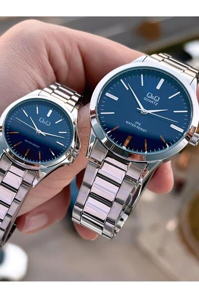 Q&Q Steel Cord 2-Year Warranty 3 Atm Water Resistant Wristwatch Special for Lovers and Couples Qq.Cf001.4